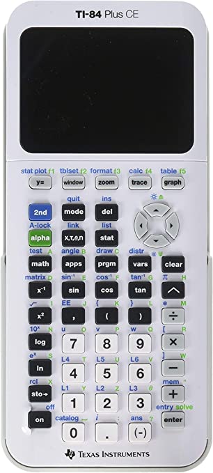 TI84 graphing calculator in grey