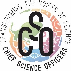 Image of the Chief Science Officers logo, "transforming the voice of science"