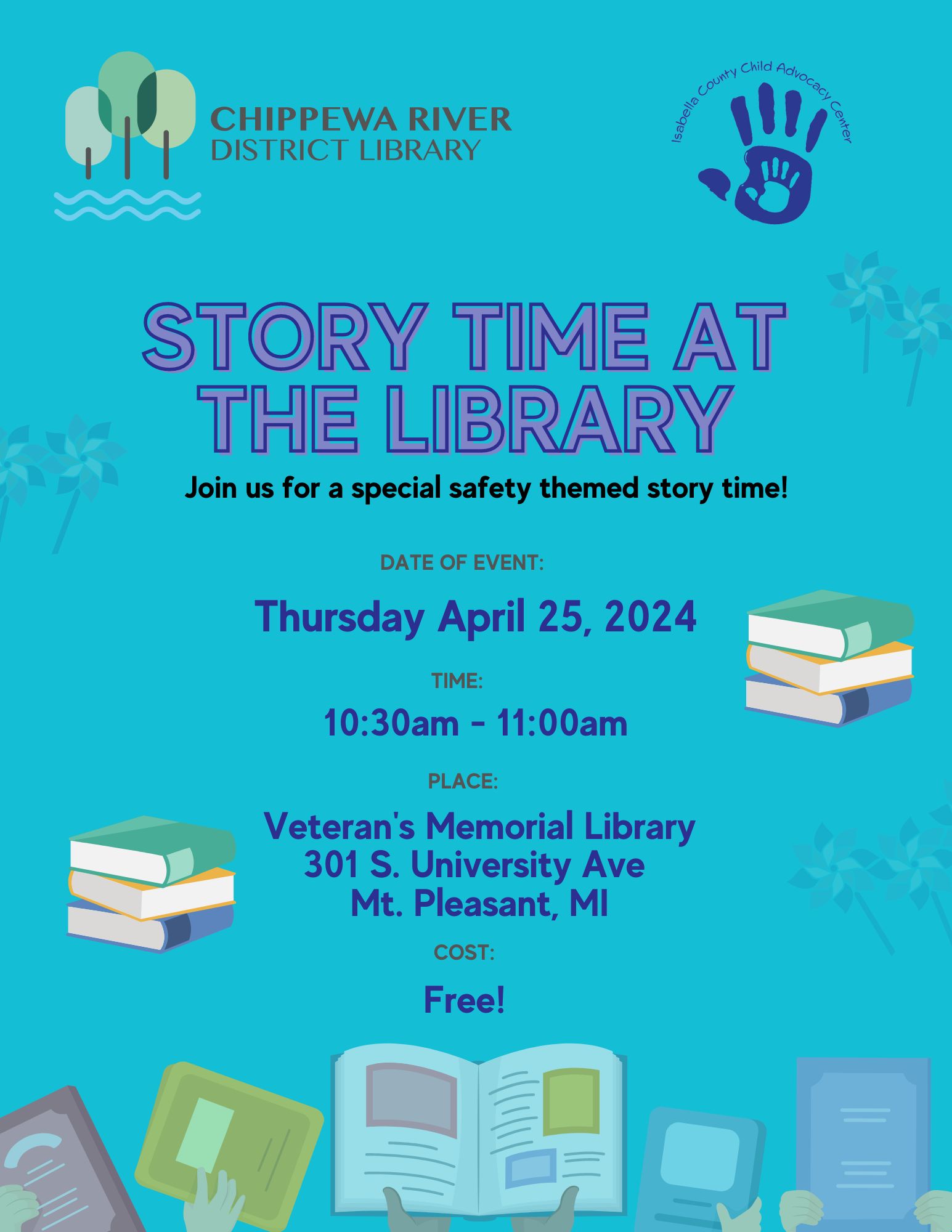 Mt. Pleasant: Special Storytime-Safety and Stories @ Veterans Memorial ...