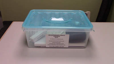 Image of USB Microscope in plastic circulation container.