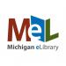 Michigan eLibrary logo in red, blue, and green