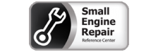 Small Engine Repair Reference Center logo with wrench icon.