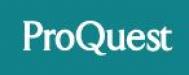 ProQuest logo with aqua background and white text