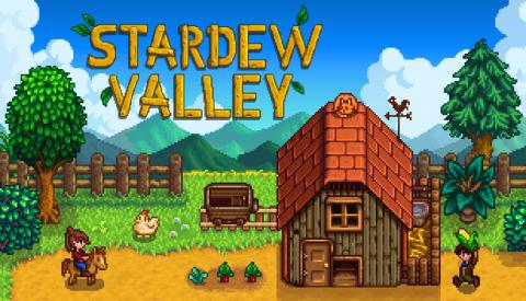 Image of a farm scene from the farming video game "Stardew Valley".