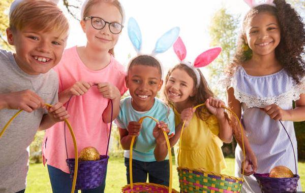 Image of kids with baskets