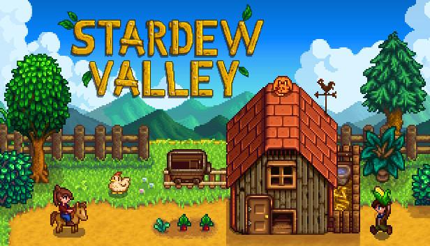 Image of a farm scene from the farming video game "Stardew Valley".