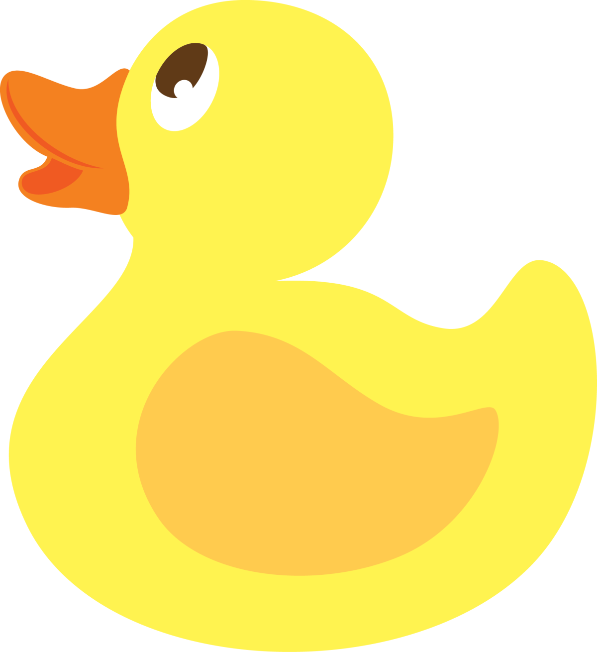 Illustration of a yellow rubber duck.