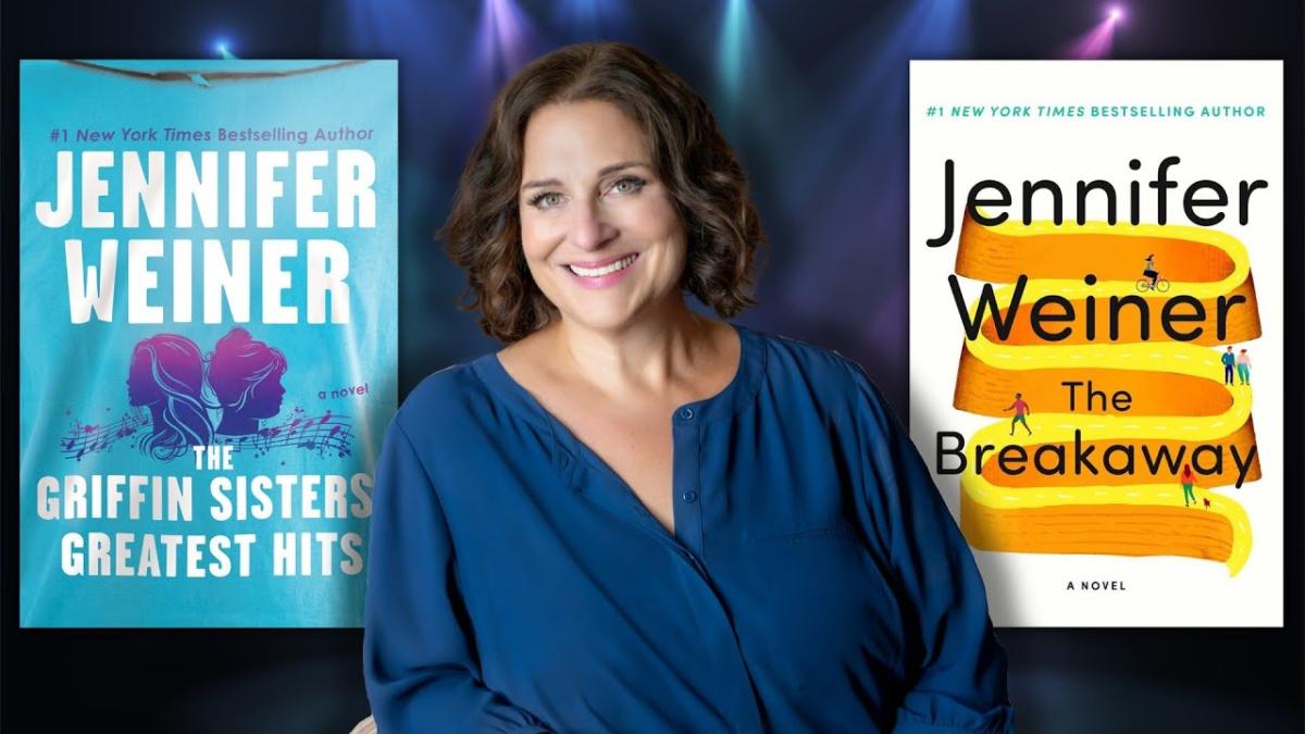 Iamge of author Jennifer Weiner with book cover art.